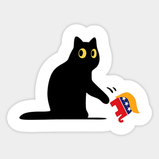 Cat Funny Trump - Political Humor, Parody Design Sticker